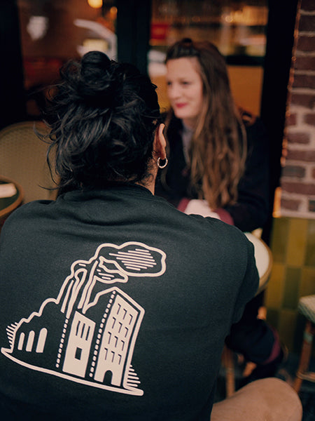 Sweat-shirt - Logo noir - Mixte