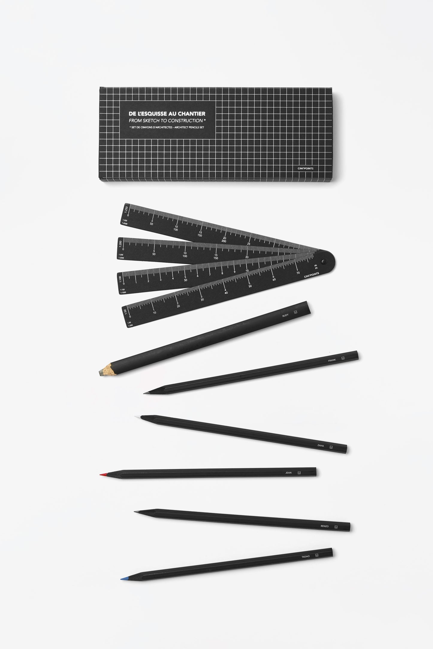 ACCESSOIRE - DE L'ESQUISSE AU CHANTIER : SET DE CRAYONS D'ARCHITECTES - MIXTE