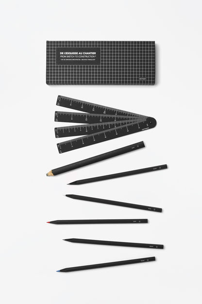 ACCESSOIRE - DE L'ESQUISSE AU CHANTIER : SET DE CRAYONS D'ARCHITECTES - MIXTE